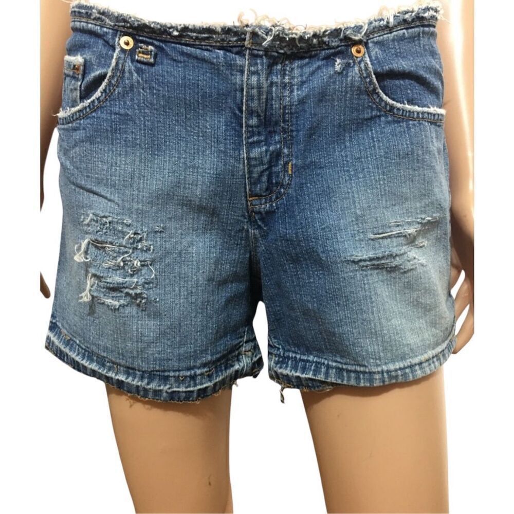 Old Navy Distressed Jean Shorts No Waistband 6